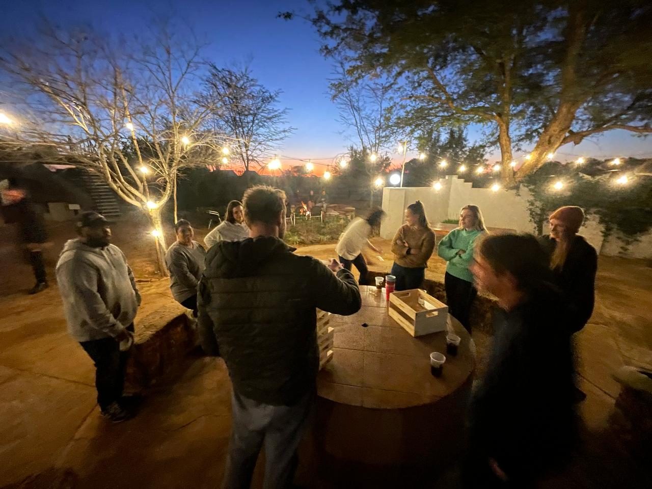 Evening team building activity at Gallery Inn Bela Bela
