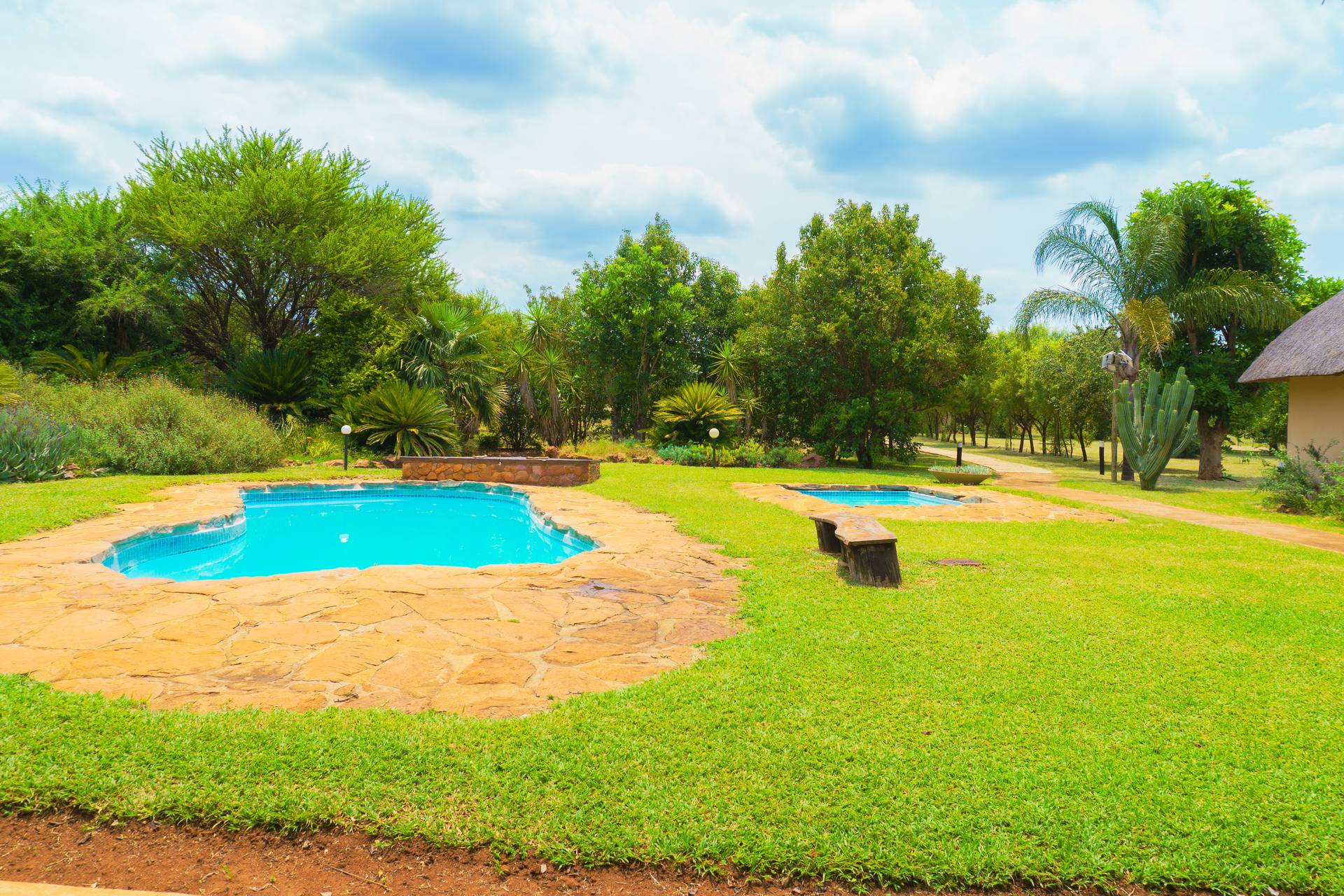 Swimming pool and grounds at Gallery Inn Bela Bela