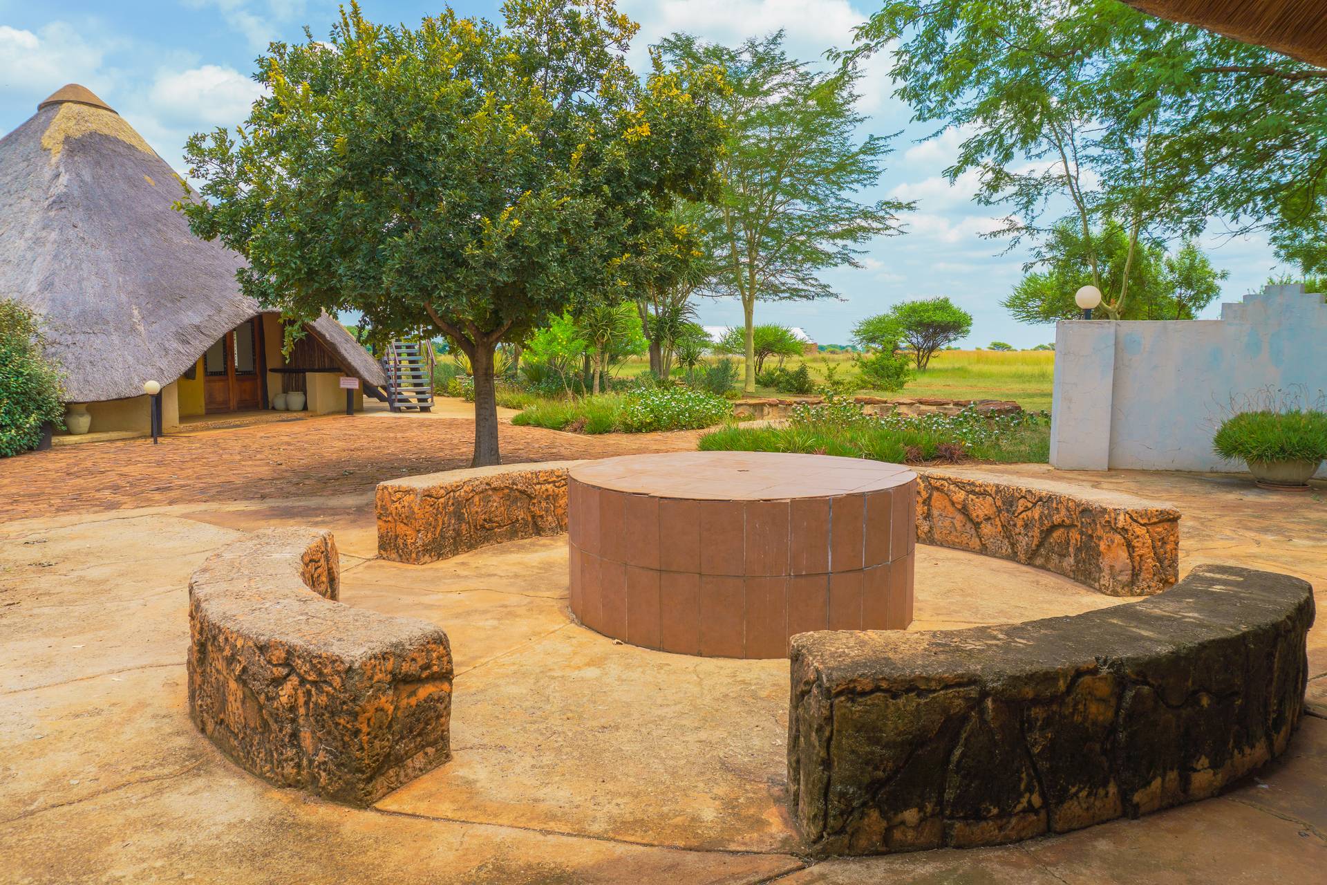 Private braai patio at self-catering chalet Gallery Inn Bela Bela